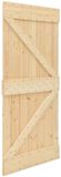 vidaXL Deur NARVIK 80 x 210 cm Massief Grenenhout (Niet-Behandeld) Naturel