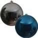 Kaemingk B.V. Kerstversieringen set de 6x grandes boules de Noël en plastique bleu et argent 14 cm brillant