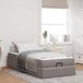 vidaXL Bedframe met matras 2-persoons Taupe Stof