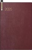 BRUNNEN Zakagenda model 723 (2025), 2 pagina's = 1 week, A7, 160 pagina's, softcover, bordeaux