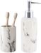 Tendance Vienna badkameraccessoires set - wit marmer - dolomiet - 3 delig