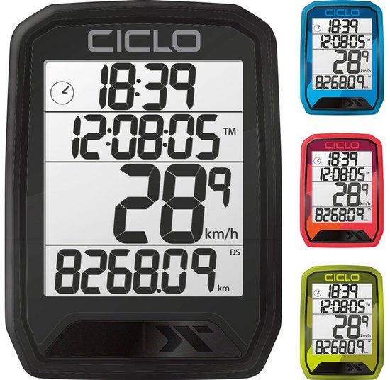 PROTOS_113_groen Ciclosport Snelheidsmeter Protos 113 Bedraad - Blauw - Groen