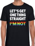 Bellatio Decorations Shoppartners Bv Lets get one thing straight i'm not t-shirt - gaypride regenboog t-shirt zwart voor heren - Gay pride XL