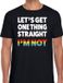 Bellatio Decorations Shoppartners Bv Lets get one thing straight i'm not t-shirt - gaypride regenboog t-shirt zwart voor heren - Gay pride XL
