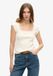 Superdry Vintage Lace Trim Mouwloos T-shirt Wit 2XS-XS Vrouw