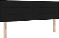 vidaXL - LED Hoofdbord met LED-stripverlichting - Zwart - 160 cm - Stof