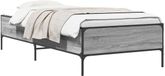 vidaXL Bedframe Grijs Sonoma 80 x 200 cm Bewerkt hout
