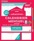 Mémopad calendrier mensuel aimanté 2027 - 16 mois, septembre 2026 à décembre 2027