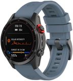 By Qubix Qubix - Siliconen sportbandje voor Garmin Quatix 8 (47mm) - 22mm Quickfit - Grijsblauw