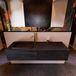 Mondiaz ERIN 150cm badmeubelset Antracite met 2 lades en Urban wastafel links