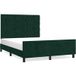 Maison Exclusive - Cadre de lit sans matelas vert foncé 140x200 cm velours