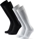 DANISH ENDURANCE Compressiekousen Dames & Heren - 21-26 mmHg - Wit/Zwart - Maat 43-47 - 2 paar