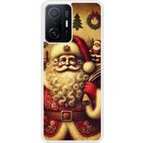Xiaomi Bedrukt siliconen hoesje compatibel met Xiaomi Mi 11T 5G, Xiaomi Mi 11T Pro 5G pere noel vintage