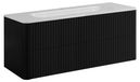3xE living Meuble de salle de bain suspendu 120 cm, noir