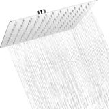 Merkloos Comlife Regendouchekop Roestvrij Staal 304 - 10 Inch - Anti-kalk - Vierkant - Chroom/Zwart