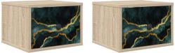 vidaXL Wandkastje WIJHE 2 stuks Sonoma Eiken 36 x 33 x 25 cm