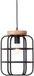 Brilliant Gwen - Hanglamp - E27 max 1x40W - Zwart/Hout