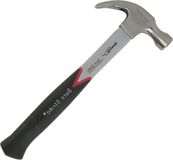 Merkloos / Sans marque 16oz Curve Claw Hammer met beklede glasvezel handvat - Zilver