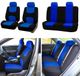 Markenlos Shenzhen Haorui Industrial Technology Co., Ltd. Universele autostoelbeschermer, blauw/zwart, polyester, schuimvulling, losse bevestiging