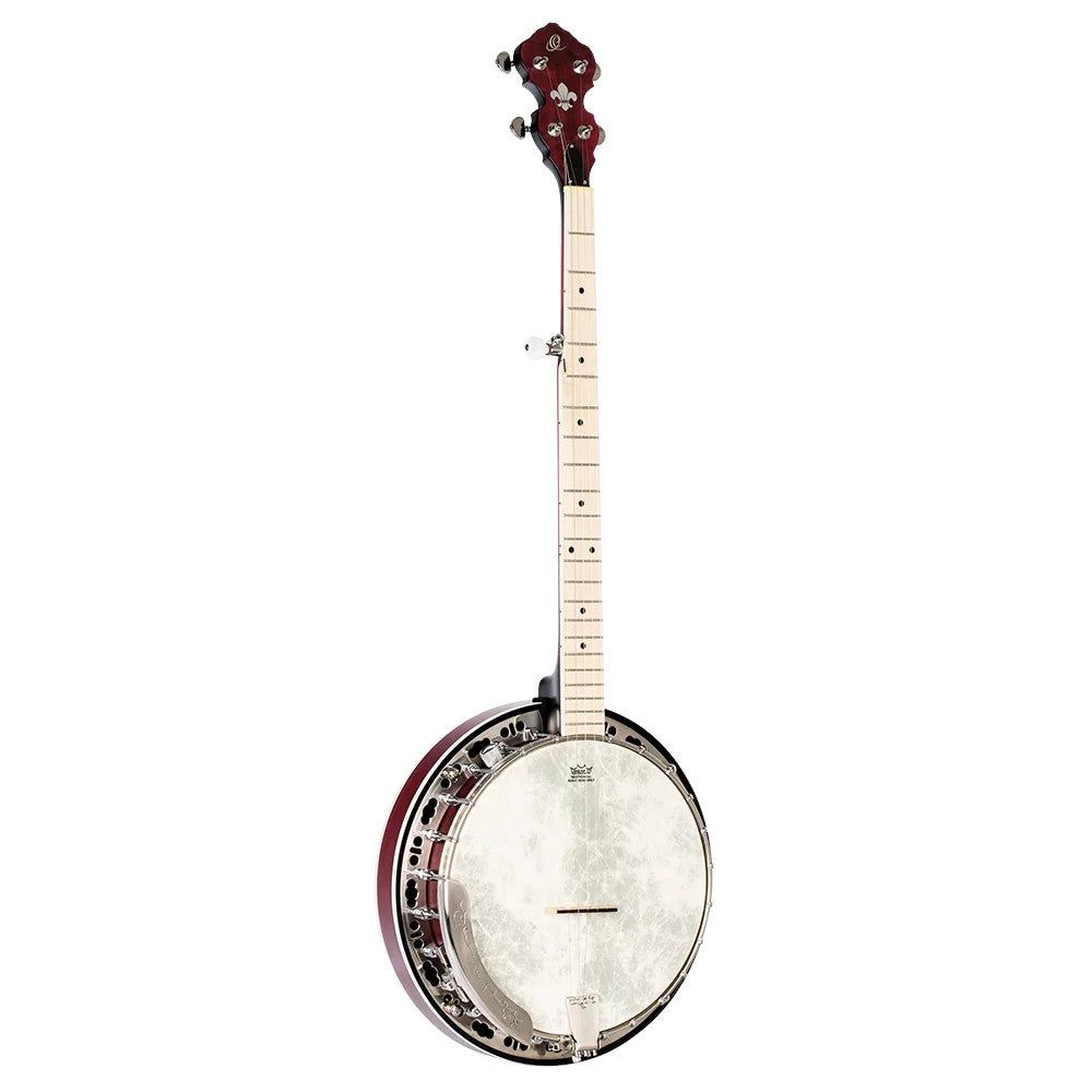 Ortega Falcon Series 5-String Banjo - Transparent Fire Red - Electric-Acoustic with Gigbag