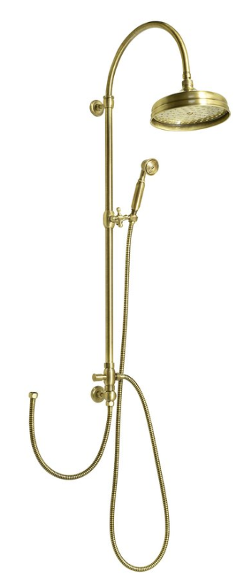 Sapho Reitano Vanity opbouw regendouche met mengkraanaansluiting bronzen - messing - 8590913860331