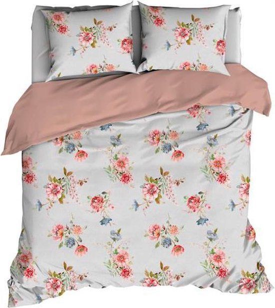 Satin d'Or Eileen Dekbedovertrek Lits-jumeaux 240x200/220 cm - Silvercloud - Katoensatijn