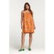 Shiwi Medellin Robe Artsy Leaves Fresh Apricot Orange Taille: XS