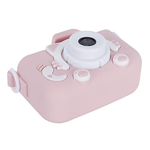 ciciglow Kindercamera, 40MP-camera Speelgoedcamera voor kinderen tot 32 GB Micro-geheugenkaart voor 3 tot 12 jaar oude jongens en meisjes verjaardag(Roze kat)