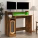 Maison Exclusive - Bureau avec éclairage LED, placage chêne fumé, 97x45x90 cm, panneau de particules