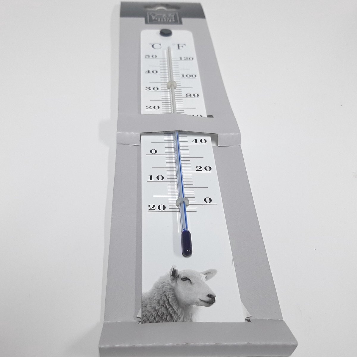 Esschert Design Thermometer Kip 4,7 X 28 Cm Staal/glas Wit