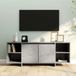 Maison Exclusive - Meuble TV aspect béton, gris, 130x35x50 cm, fabriqué en panneau de fibres de bois