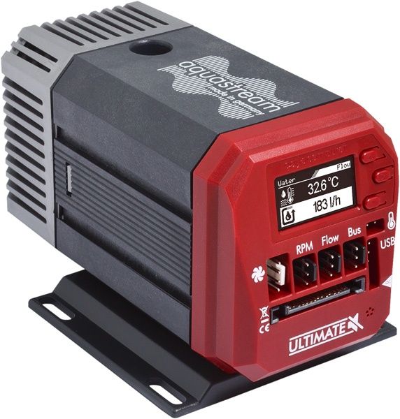 Aqua Computer aquastream ULTIMATE - Waterkoeling Pomp - Zwart/Rood