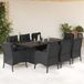 Prolenta Maison Exclusive Tuinset voor buiten, 9-delig, met kussens, zwart, van polyrotan