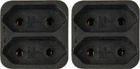 Benson Stopcontact splitter - 2x - duo - zwart