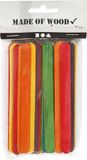 Creativ company CC Constructiehoutjes Gekleurd L: 11,4 cm B: 10 mm 30 stuks