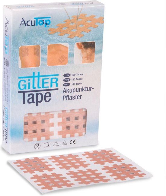 AcuTop Gittertape / Cross tape Large - Type C Beige - 40 stuks
