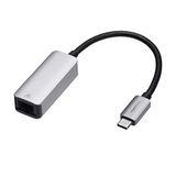 Amazon Basics USB 3.1 Type-C naar RJ45 Gigabit Ethernet Adapter, met Aluminium Behuizing, Grijs
