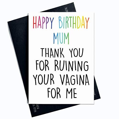 Peachy Antics Verjaardagskaarten voor moeders, onhofelijke kaarten, vagina, grappige kaarten met vagina voor mij.