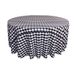 LA Linen Poly Geruit Rond Tafelkleed, 300 cm, marineblauw/wit