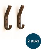 Loods84 Houten Wandhaken - Walnoot - 2 Stuks