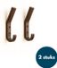 Loods84 Houten Wandhaken - Walnoot - 2 Stuks