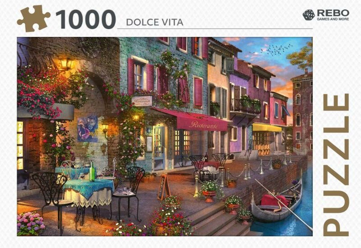 Rebo legpuzzel 1000 stukjes - Dolce Vita - Multicolor