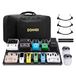 Donner Gitaar Pedaal Board Case DB-3 Aluminium Pedalboard met draagtas inclusief zelfklevende haak en lus tape met voeding montageruimte, grootte 20 '' * 11.4'' * 4''