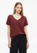 s.Oliver T-shirt V-hals Korte mouw Linnen Bordeaux 34