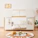[en.casa] Kinderbed Tostedt huisbed met matras 140x200 cm houtkleurig en wit