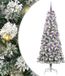 vidaXL Kunstmatige Hinged Kerstboom 300 LED's Groen en Wit 180 cm