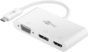 Goobay 52412 USB-C naar VGA + DP + HDMI Multiport Adapter