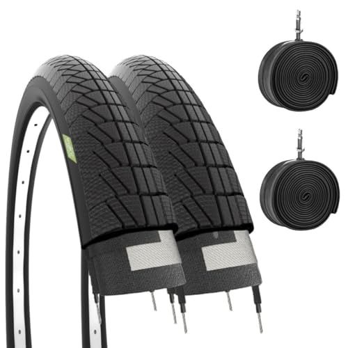 Luchtbanden 14 x 1,75 (47-254) + binnenband voor stadsfiets, kinderfiets, banden, uniseks, kinderen, zwart