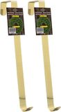 Sans marque 2x pièces suspension couronne de Noël laiton doré crochets/suspensions de porte 27 cm