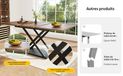 StarTech Eettafel - Uitschuifbare telescooptafel voor de keuken - 120–160×80 cm - Ruimtebesparend - Zwarte, kruisvormige metalen poten - Bruin